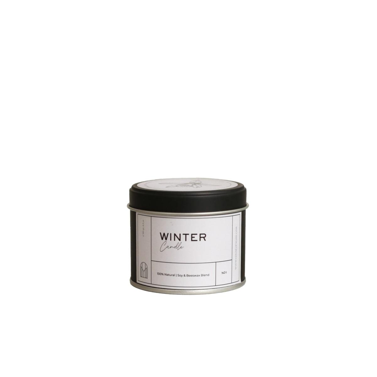 Neutrals Winter Candle Handmade Organic Soy & Beeswax House of Mare – image 2