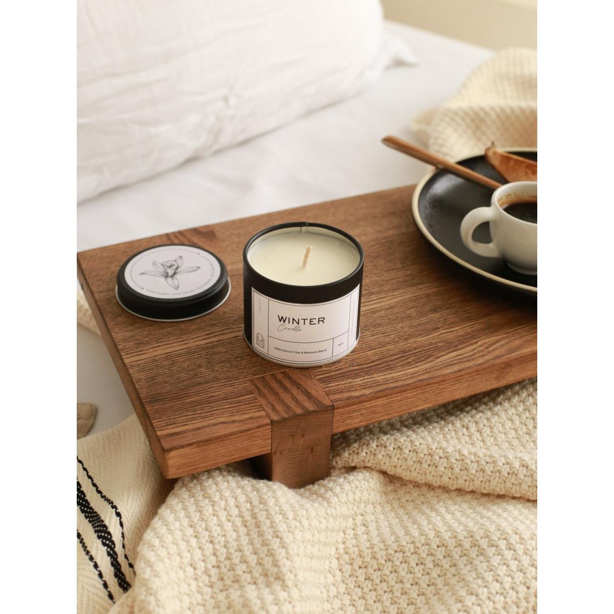 Neutrals Winter Candle Handmade Organic Soy & Beeswax House of Mare – image 3