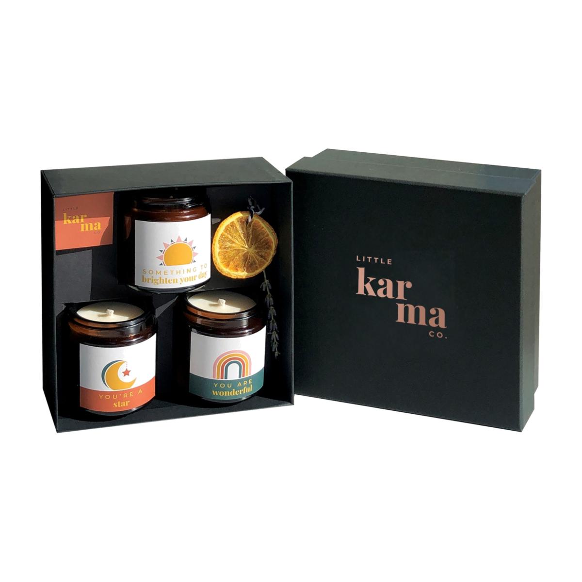 Sun, Moon, Rainbow Design Mini Scented Candle Gift Set Little Karma Co. Ltd – image 1