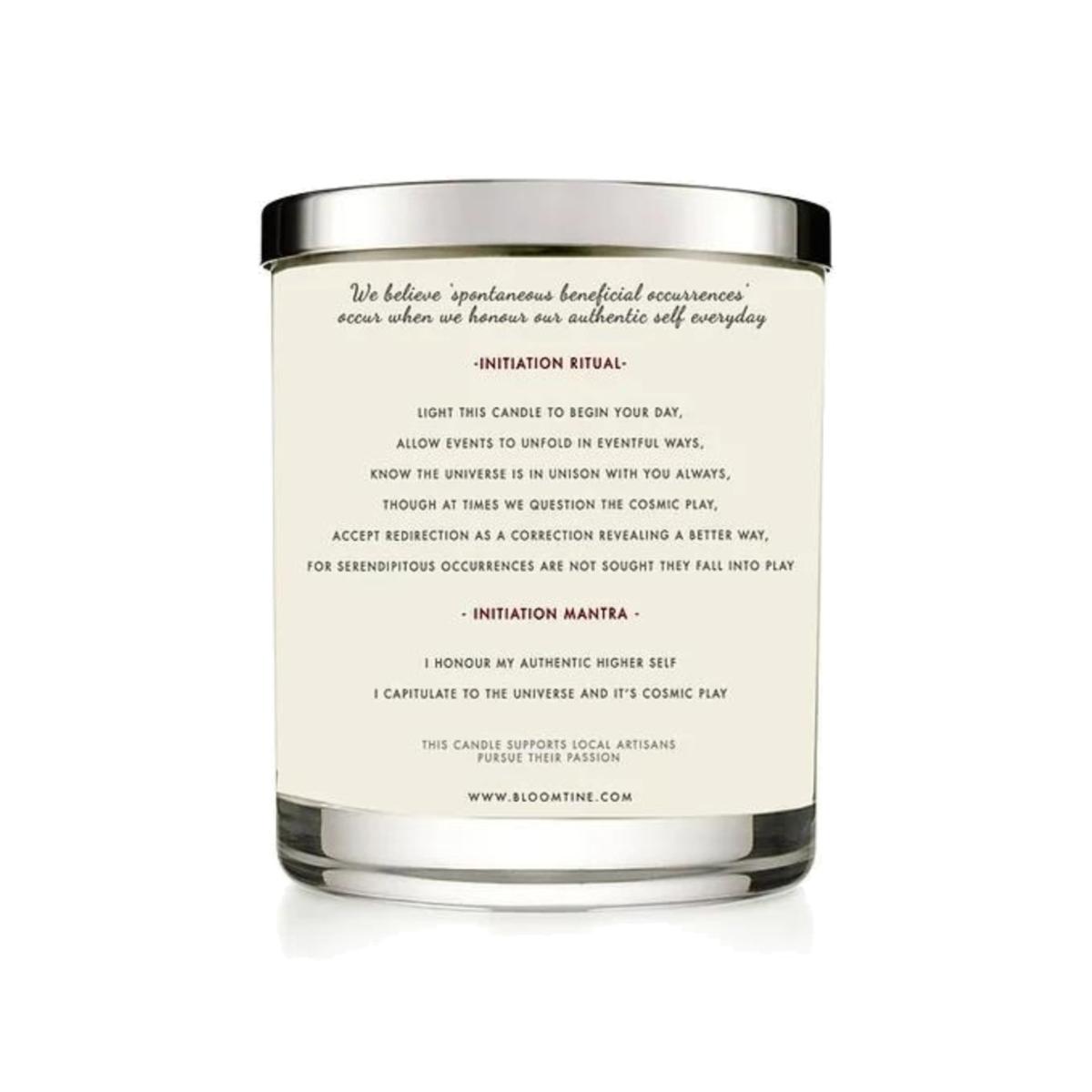 White Serendipity Initiation Soy Wax Candle - Plum & Rose Bloomtine Earth Angel Hq – image 1