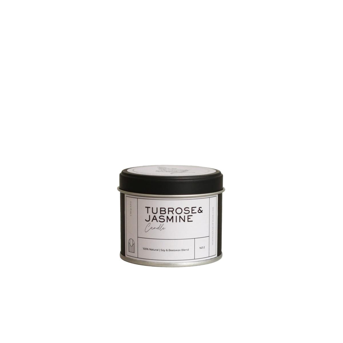 Neutrals Tuberose & Jasmine Candle Handmade Organic Soy & Beeswax House of Mare – image 4