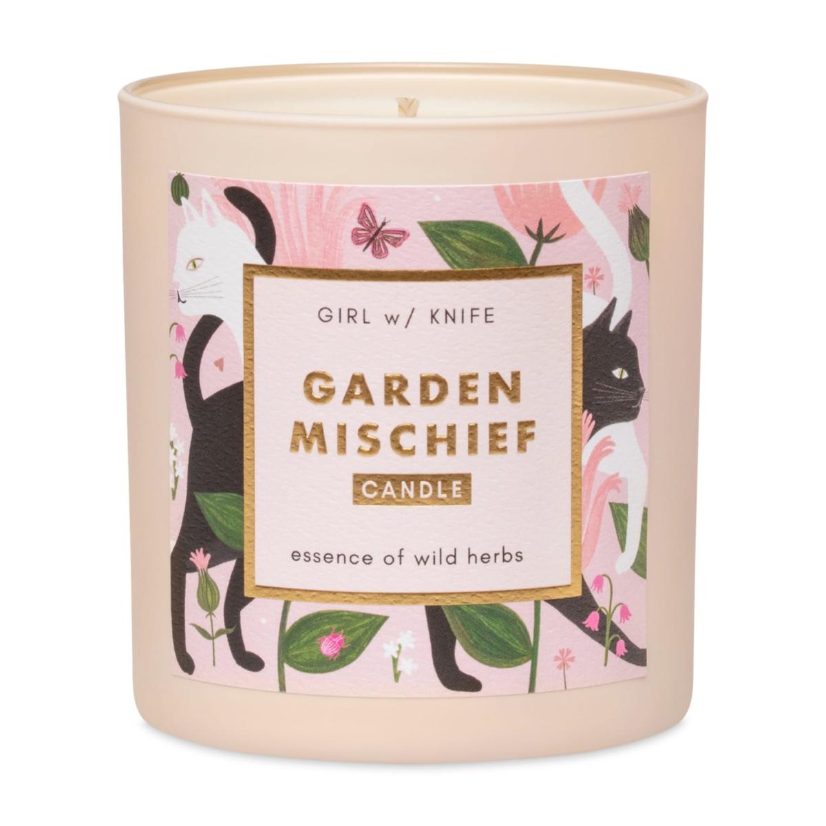 Garden Mischief Candle- Essence Of Wild Herbs Girl W/ Knife – image 2