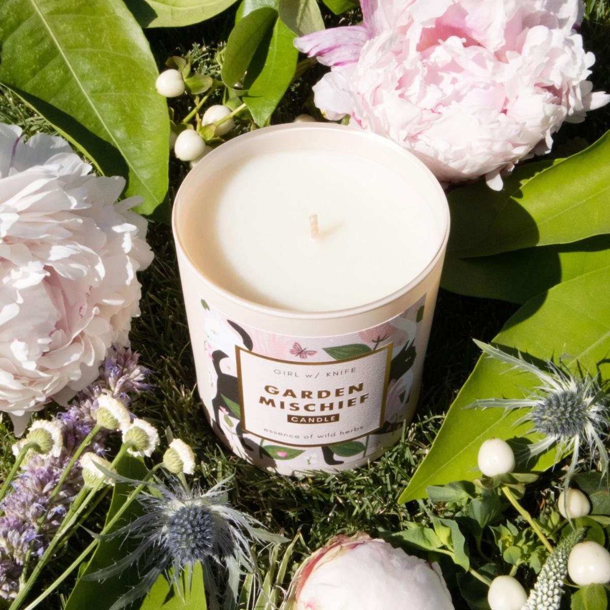 Garden Mischief Candle- Essence Of Wild Herbs Girl W/ Knife – image 5
