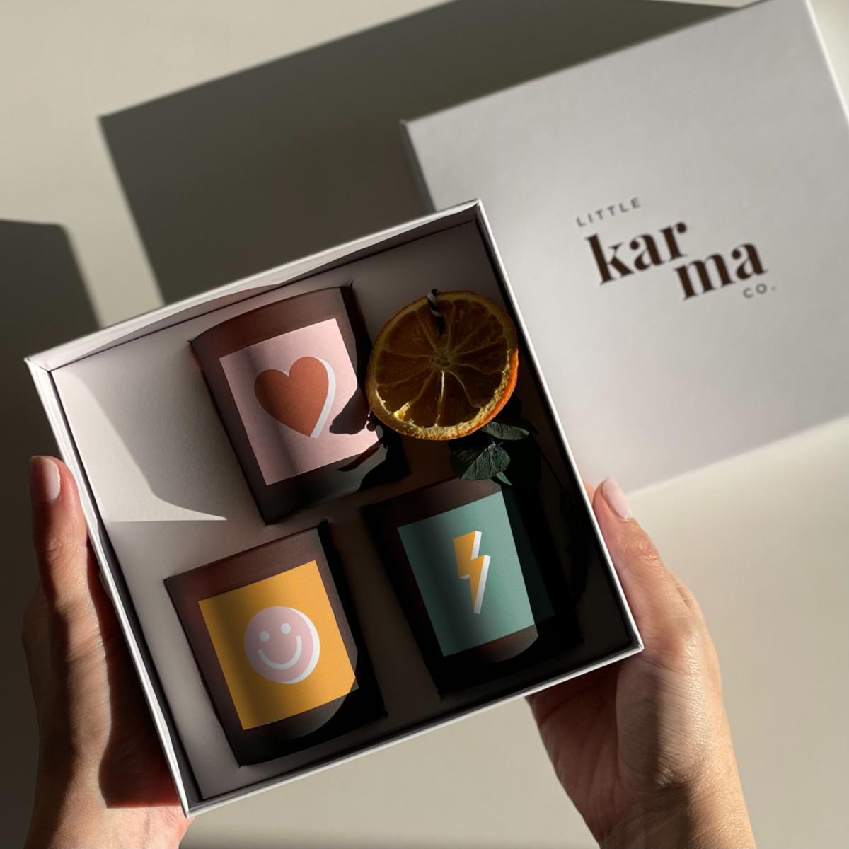 Love, Strength & Happiness Candle Gift Set Little Karma Co. Ltd – image 2