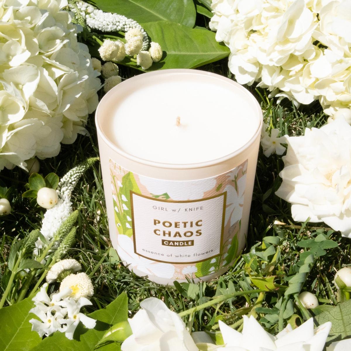 Poetic Chaos Candle - Essence Of White Flowers Girl W/ Knife – image 2
