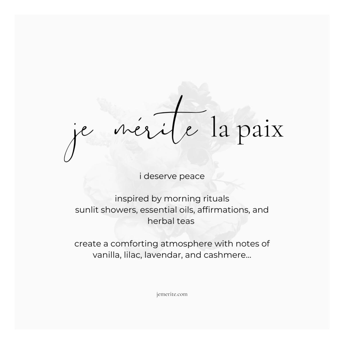 White I Deserve Peace Je Mérite La Paix Candle One Size – image 2