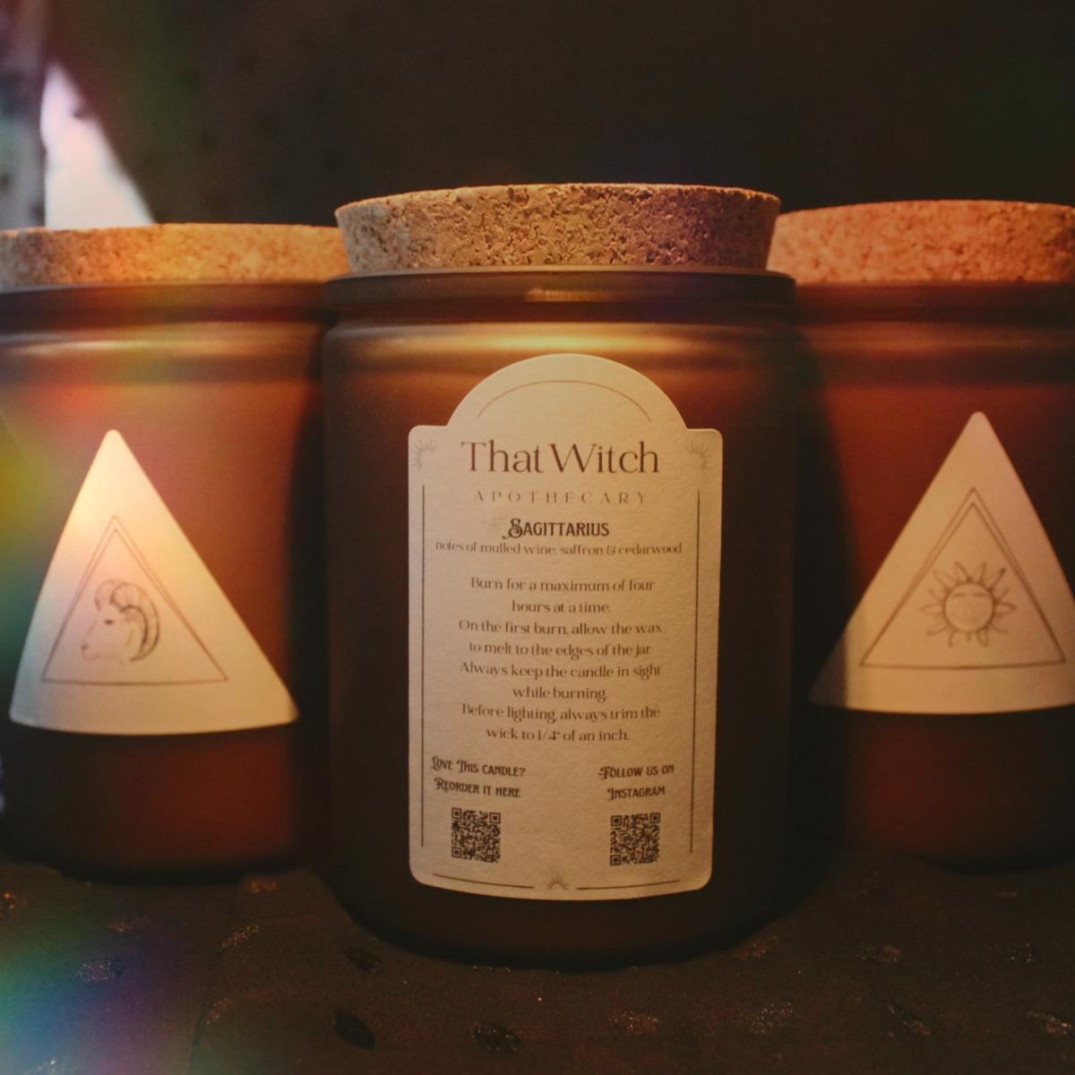 Brown Sagittarius Candle That Witch Apothecary – image 3