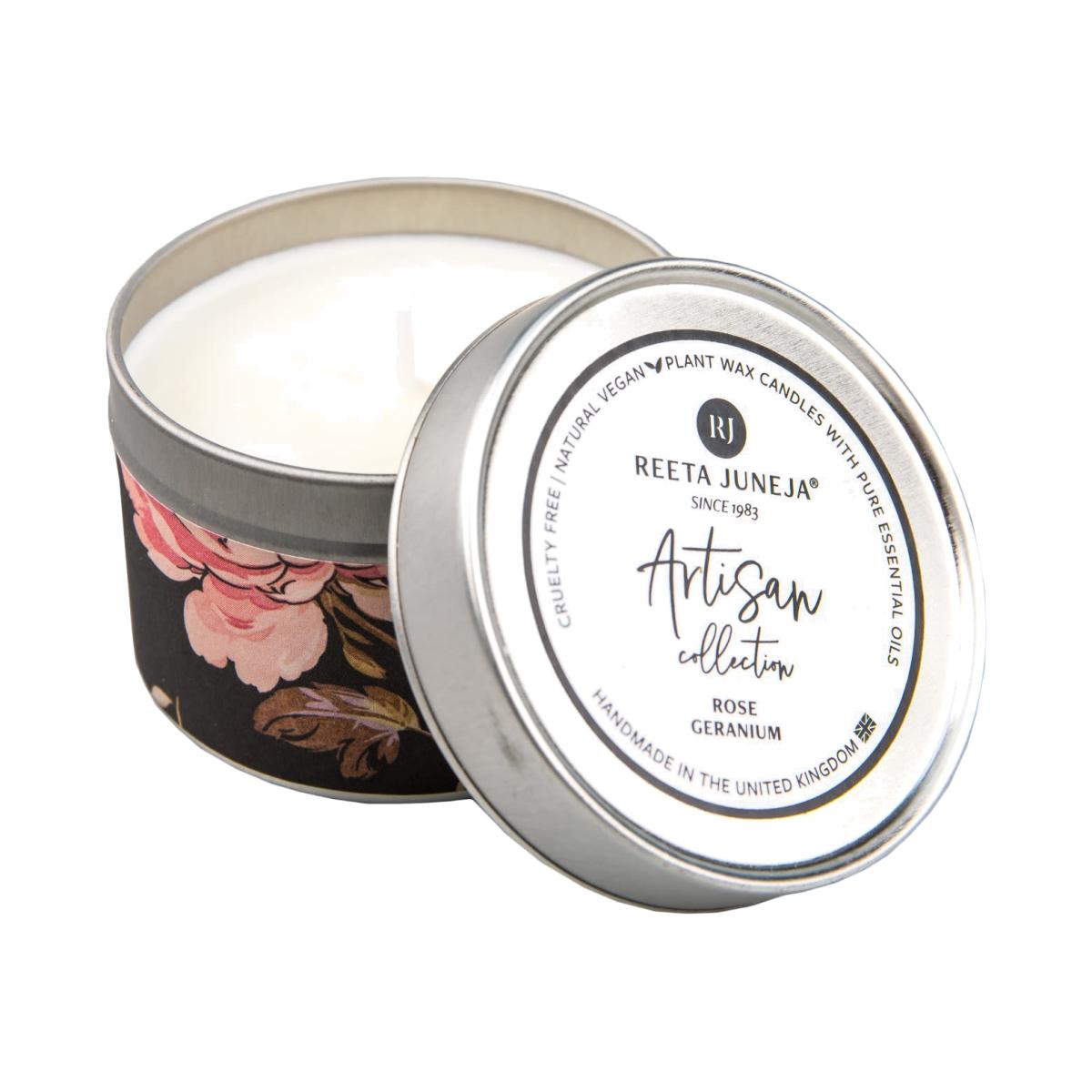 Artisan Collection - Rose Geranium Travel Candle Reeta Juneja