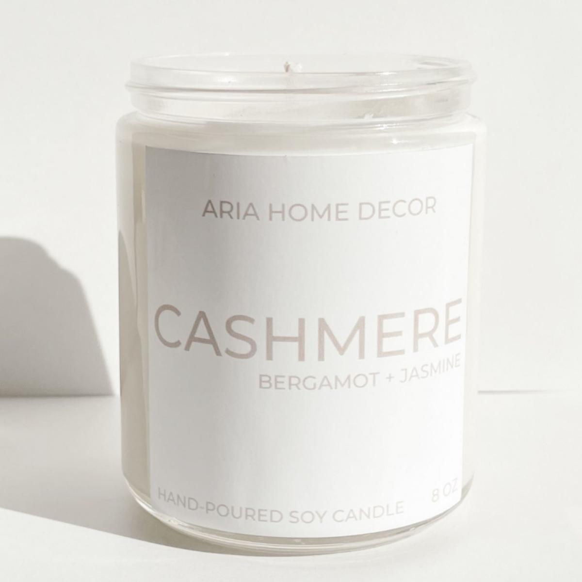 White Cashmere Coconut Soy Candle Bergamot + Jasmine Aria Home Decor – image 2