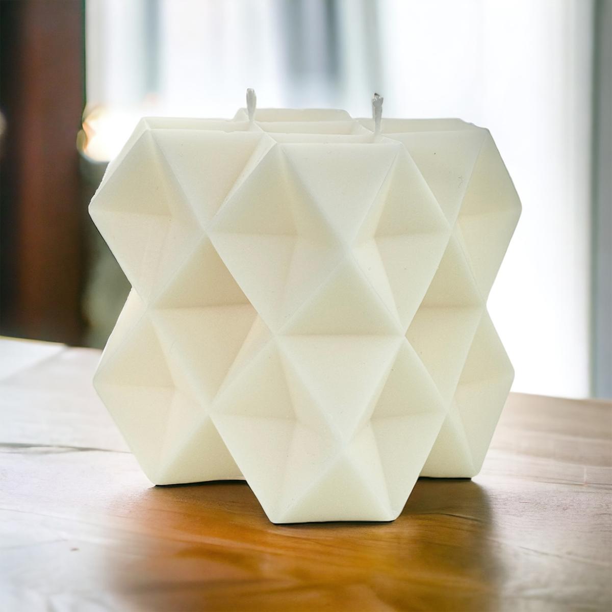 White Ava Eco Soy Candle Olive Gergel – image 6