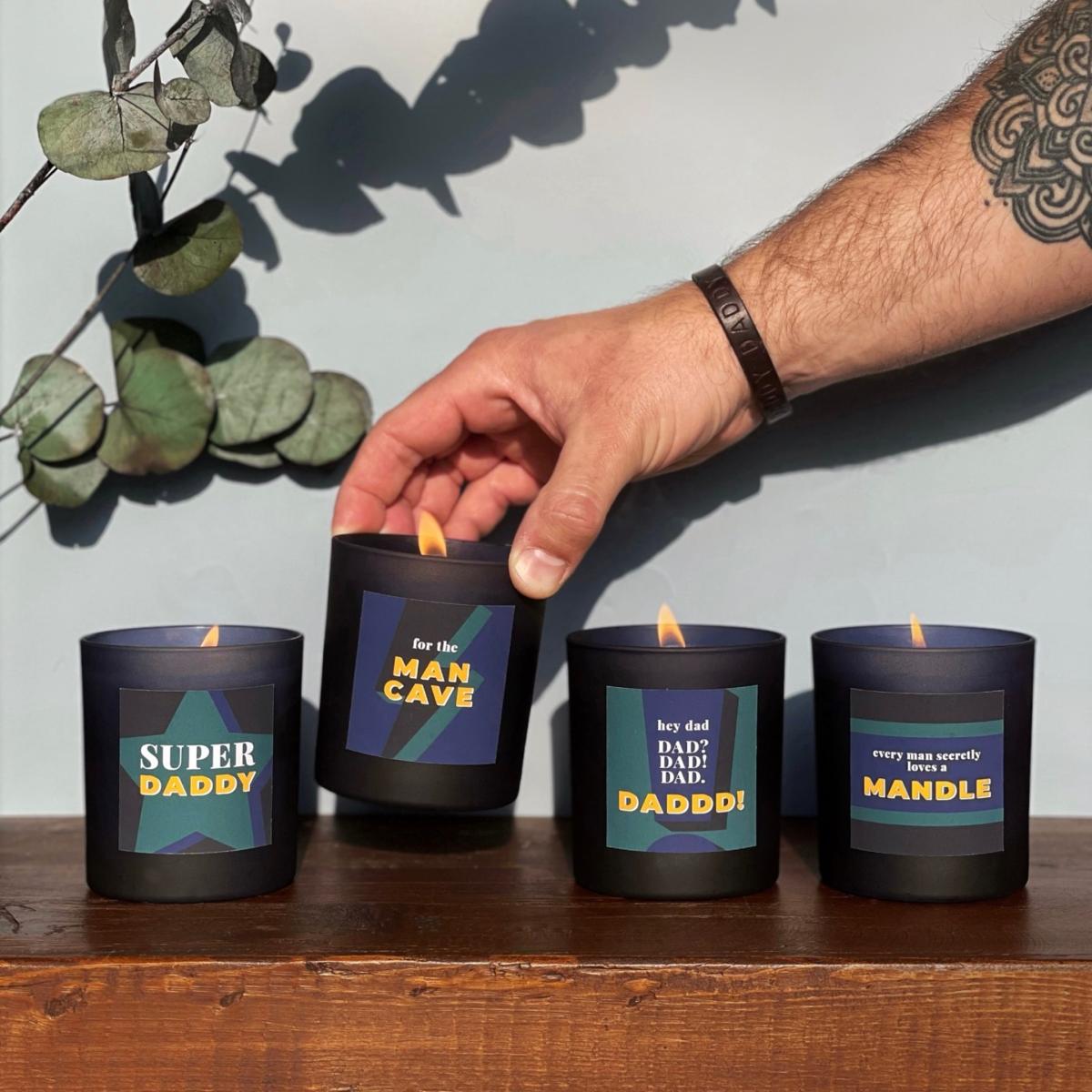 Green / Blue / Black Mandle - Kefi Midi Refillable Man Candle Little Karma Co. Ltd – image 4