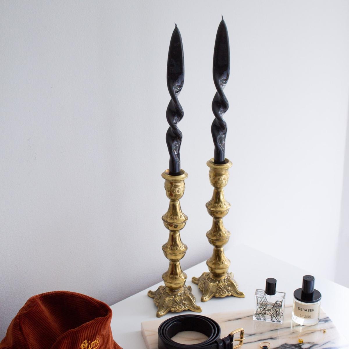 Grey / Black Smoke Taper Candle Set The Parmatile Shop – image 2