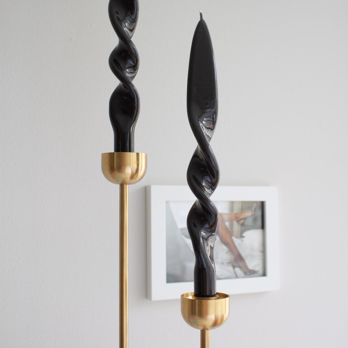 Grey / Black Smoke Taper Candle Set The Parmatile Shop – image 4