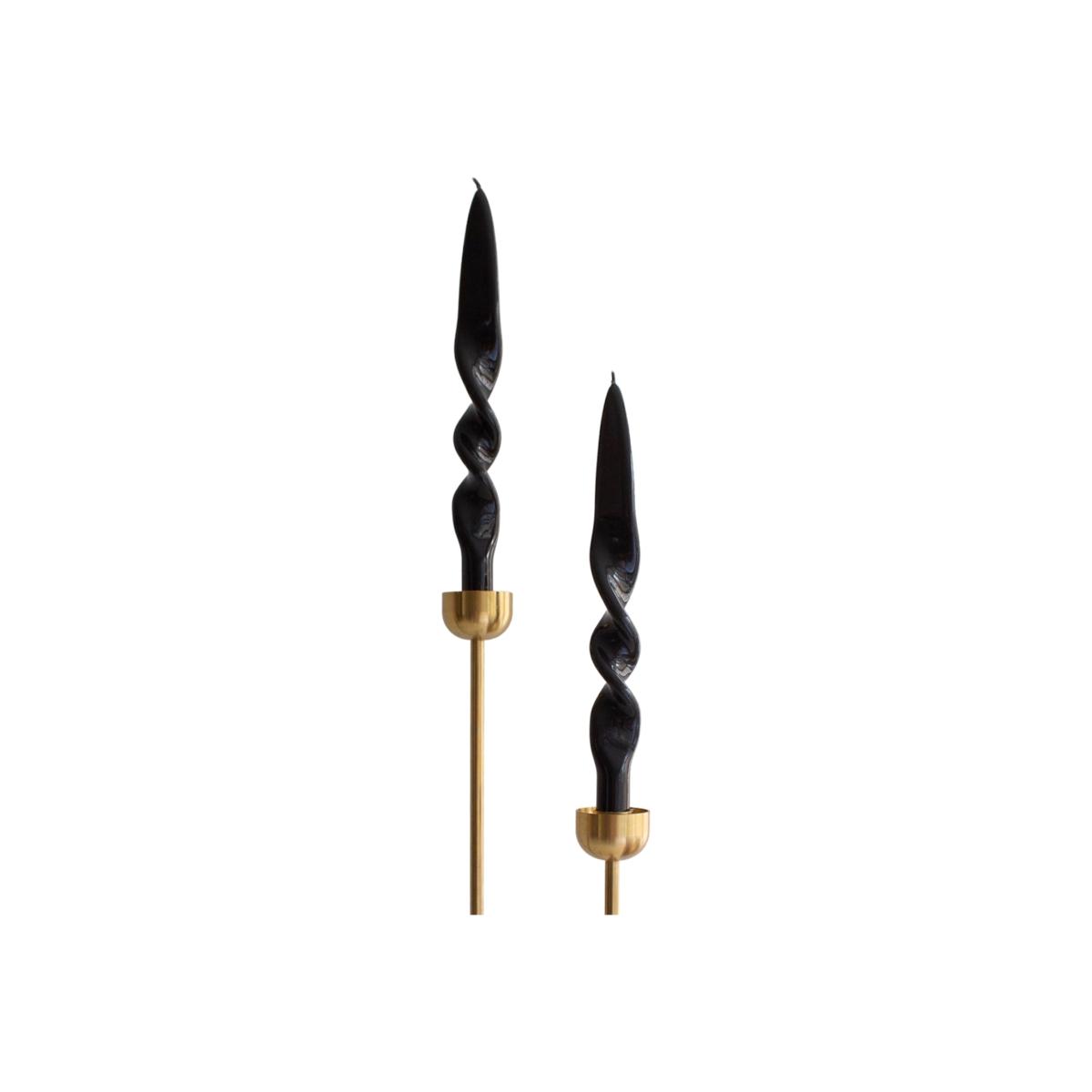 Grey / Black Smoke Taper Candle Set The Parmatile Shop – image 1