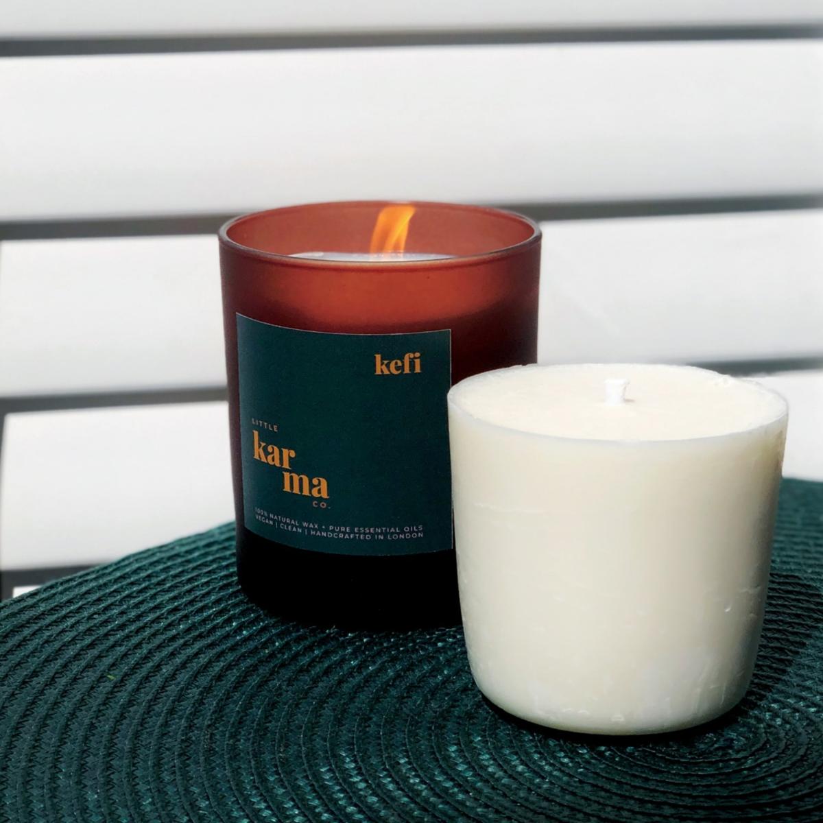 White Kefi - Midi Candle Refill Little Karma Co. Ltd – image 3