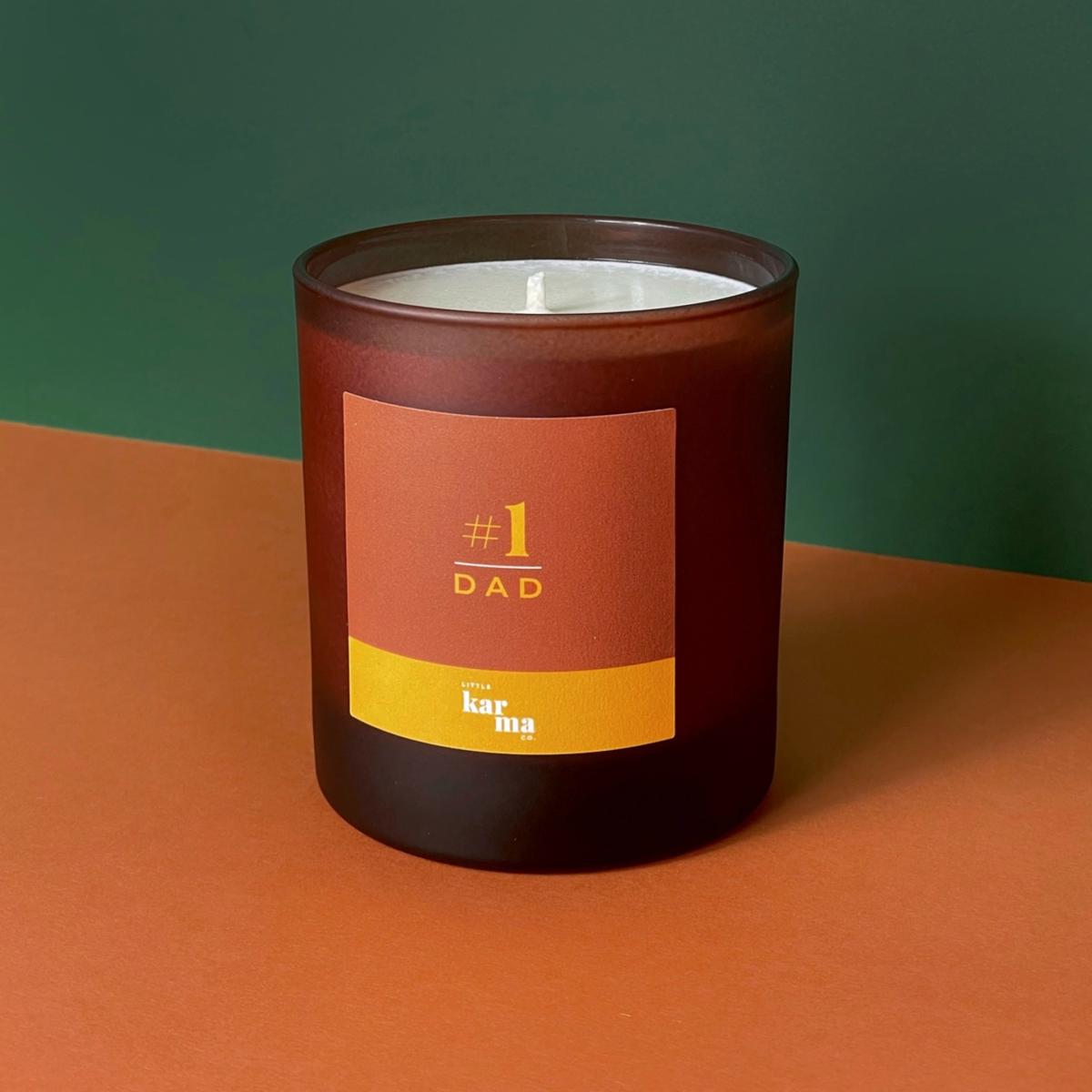 Yellow / Orange / Brown Number One Dad Candle - Invigorating Rosemary & Mint Midi Little Karma Co. Ltd – image 2