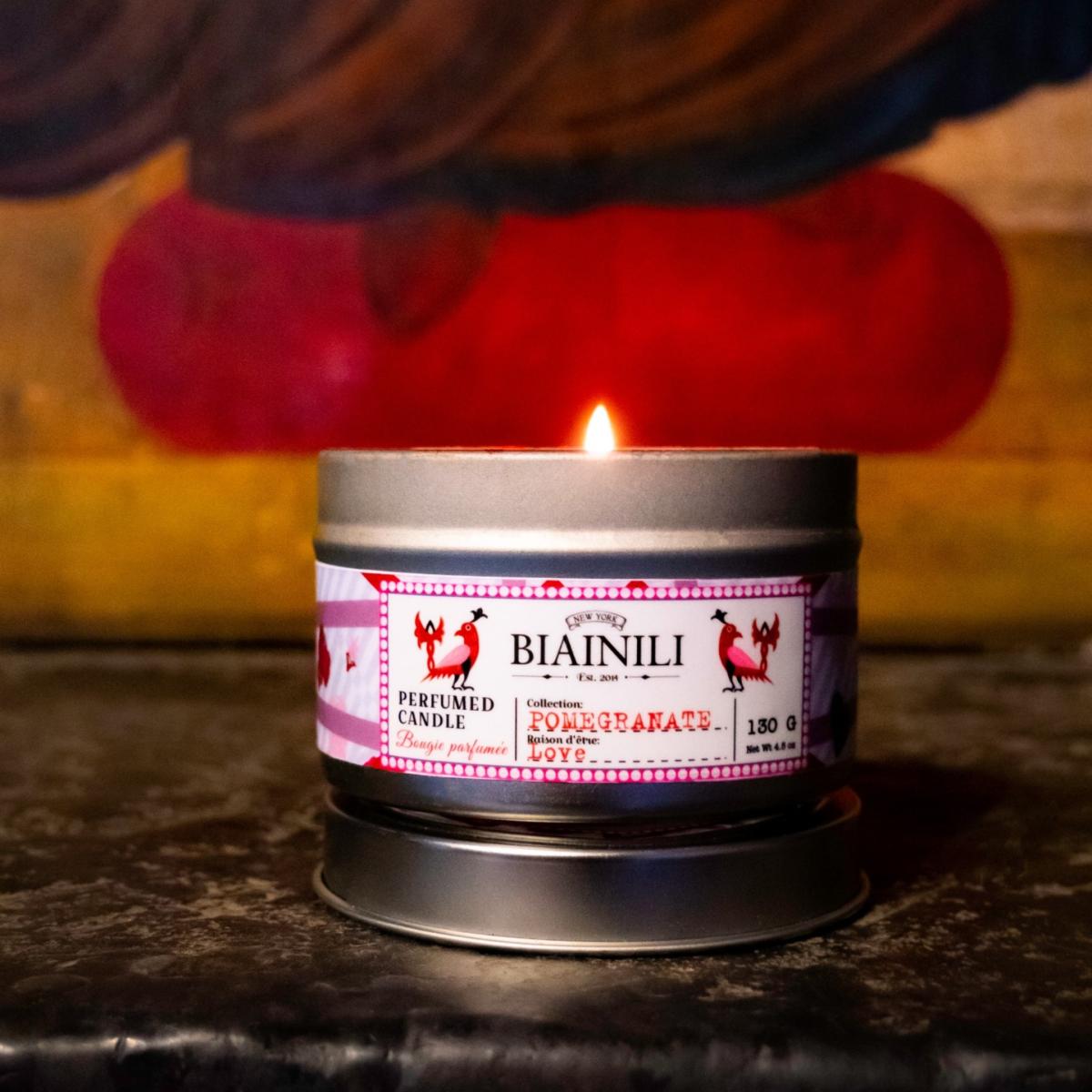 Pink / Purple Armenian Pomegranate Scented Candle One Size Biainili – image 3