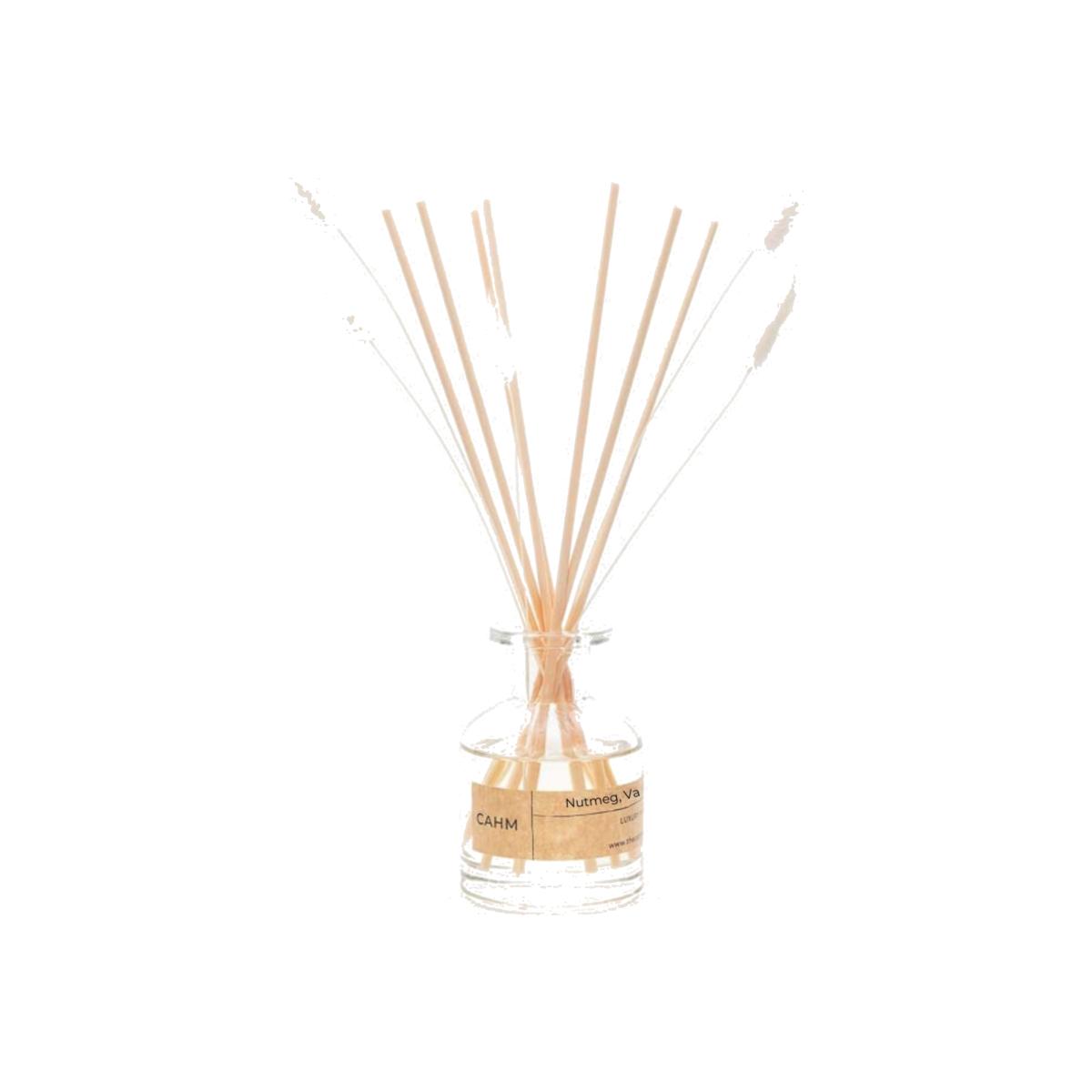 Neutrals / White Nutmeg, Vanilla & Cinnamon Luxury Reed Diffuser - Clear Cahm – image 1
