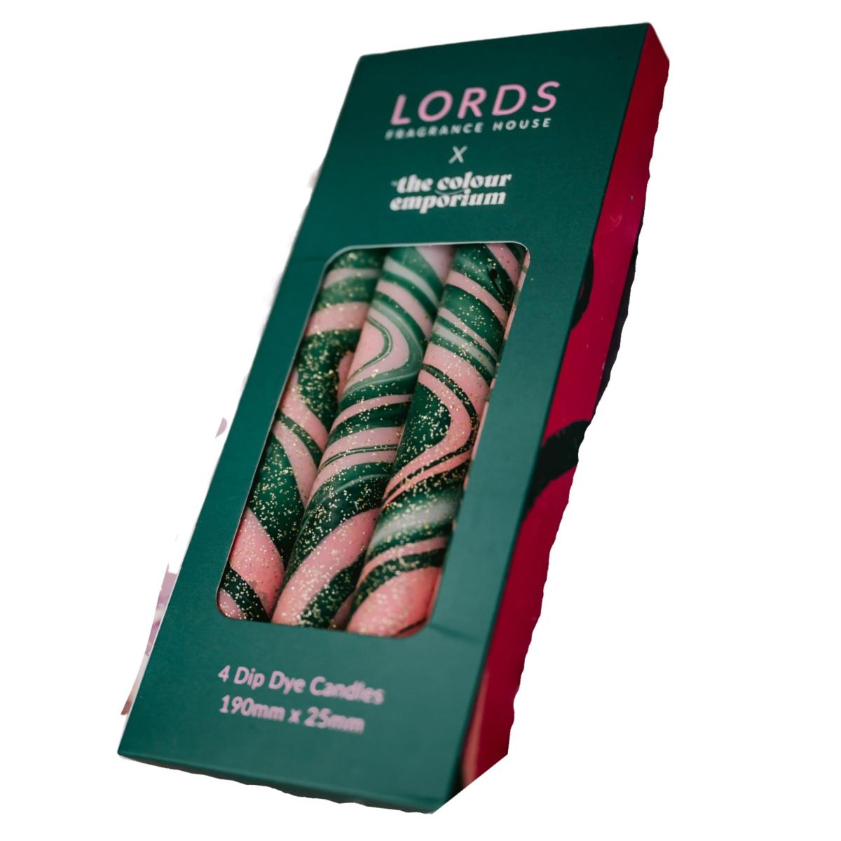 Green / Pink / Purple Positano Hand Dipped Tapered Candles Lords Fragrance House – image 2