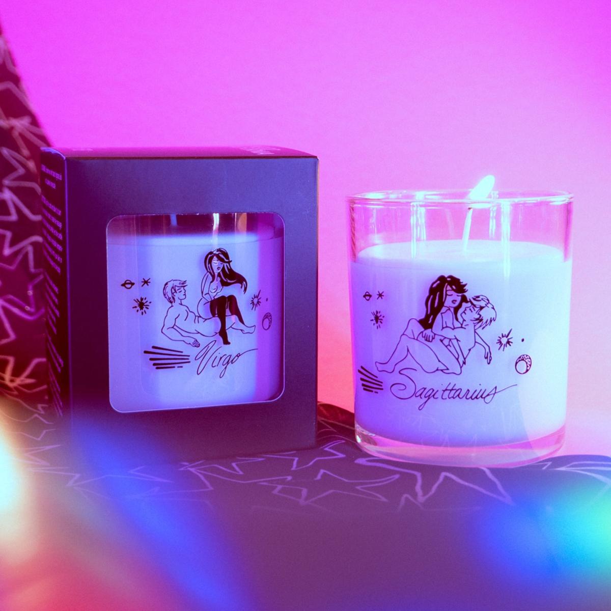 Virgo Astrology Scented Soy Coconut Wax Candle Black Cake – image 2