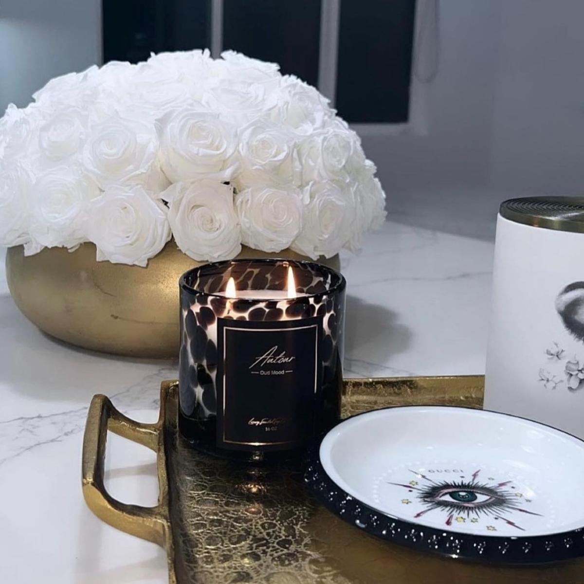 Black Autour Luxury Soy Candle Oud Mood - French Oud Autour Candles & Decor – image 2