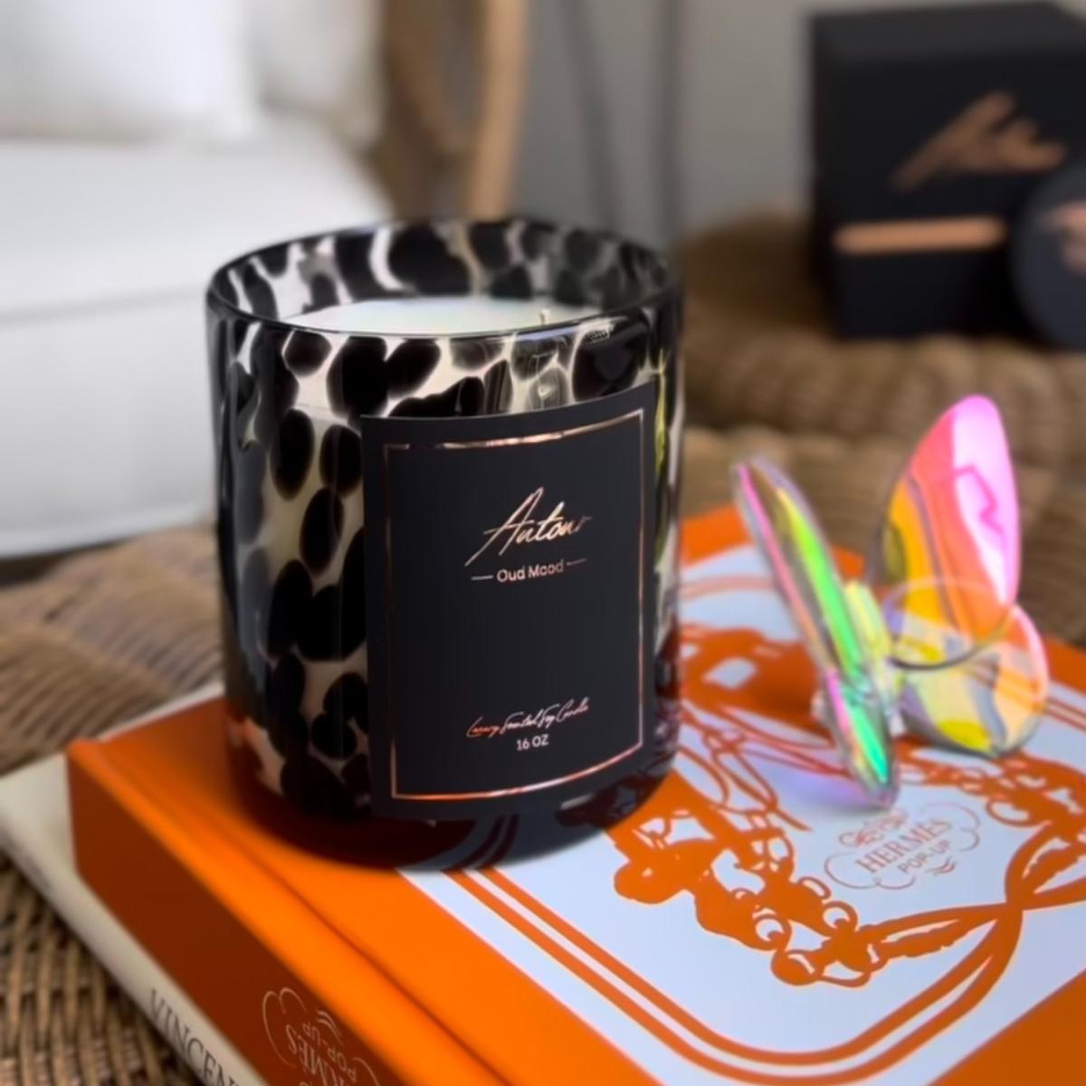 Black Autour Luxury Soy Candle Oud Mood - French Oud Autour Candles & Decor – image 4