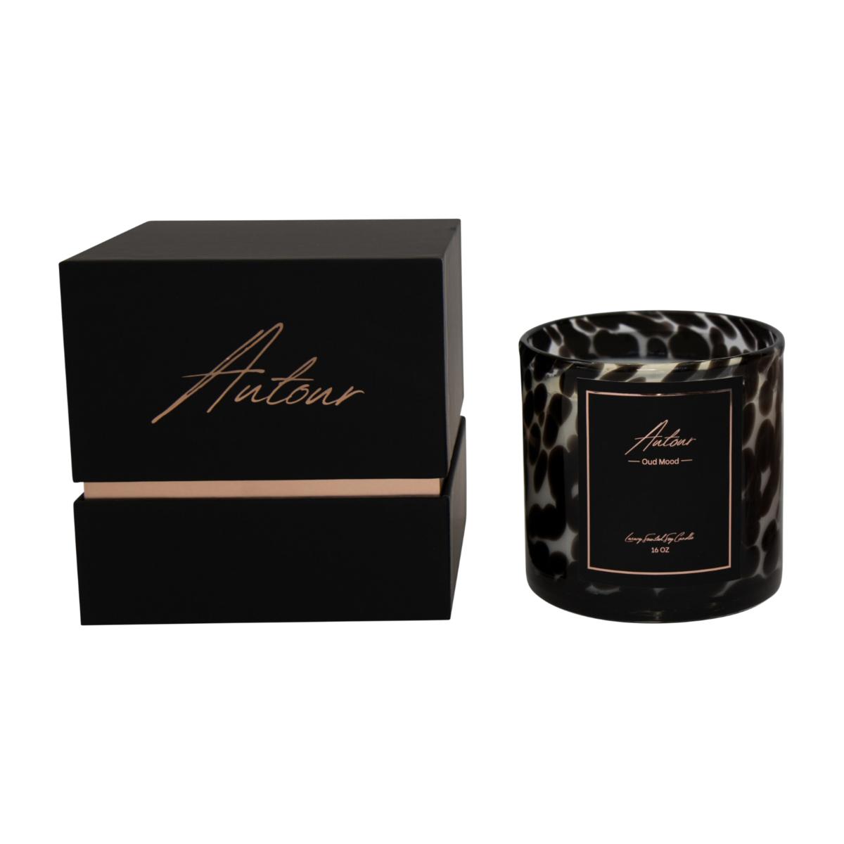 Black Autour Luxury Soy Candle Oud Mood - French Oud Autour Candles & Decor – image 1