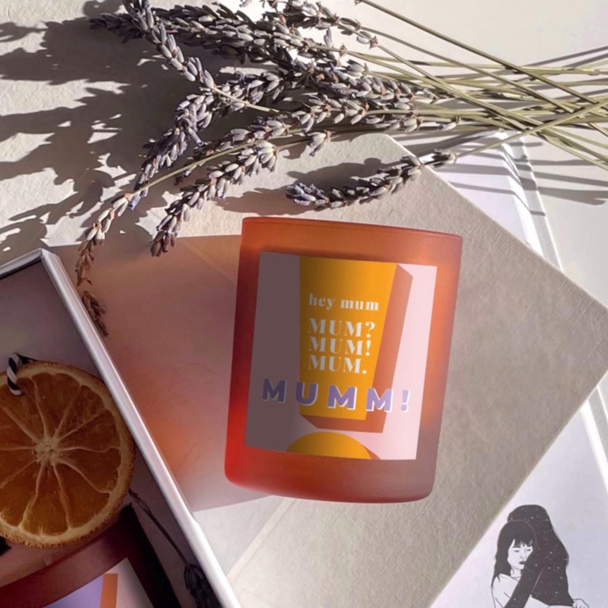 Pink / Purple / Yellow Hey Mum - Aurora Refillable Midi Mother's Day Candle Little Karma Co. Ltd – image 2