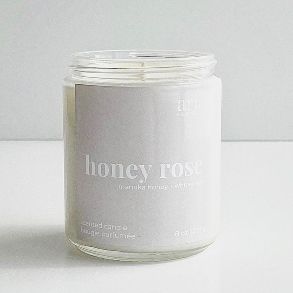 Honey Rose Coconut Soy Candle Manuka Honey + White Rose Aria Home Decor – image 2