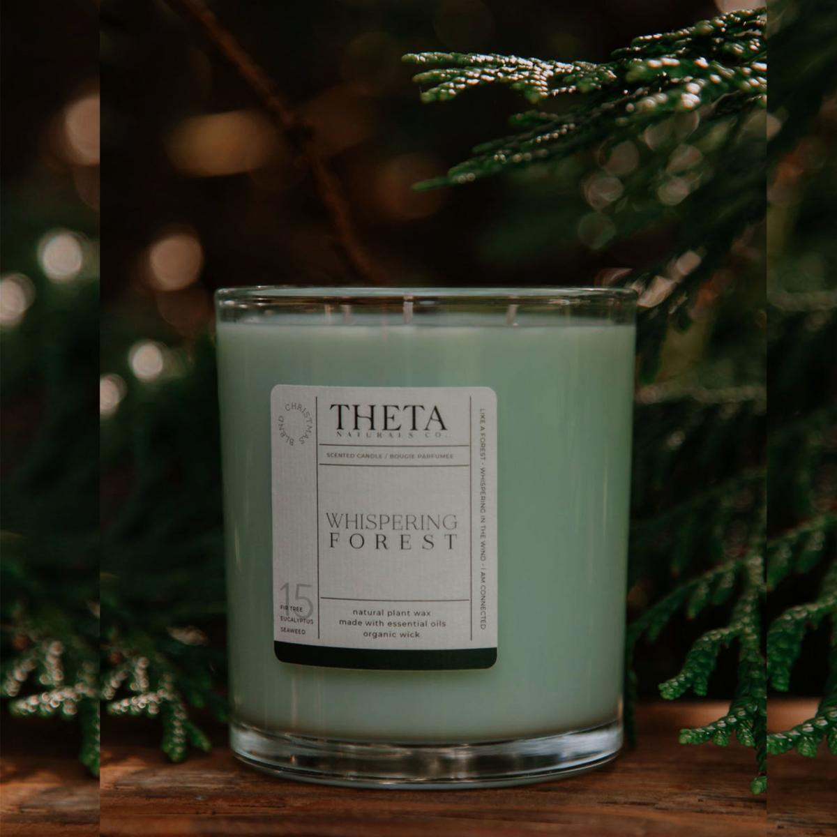 Neutrals Whispering Forest - Christmas Candle - 3 Wick Theta Naturals Co. – image 2