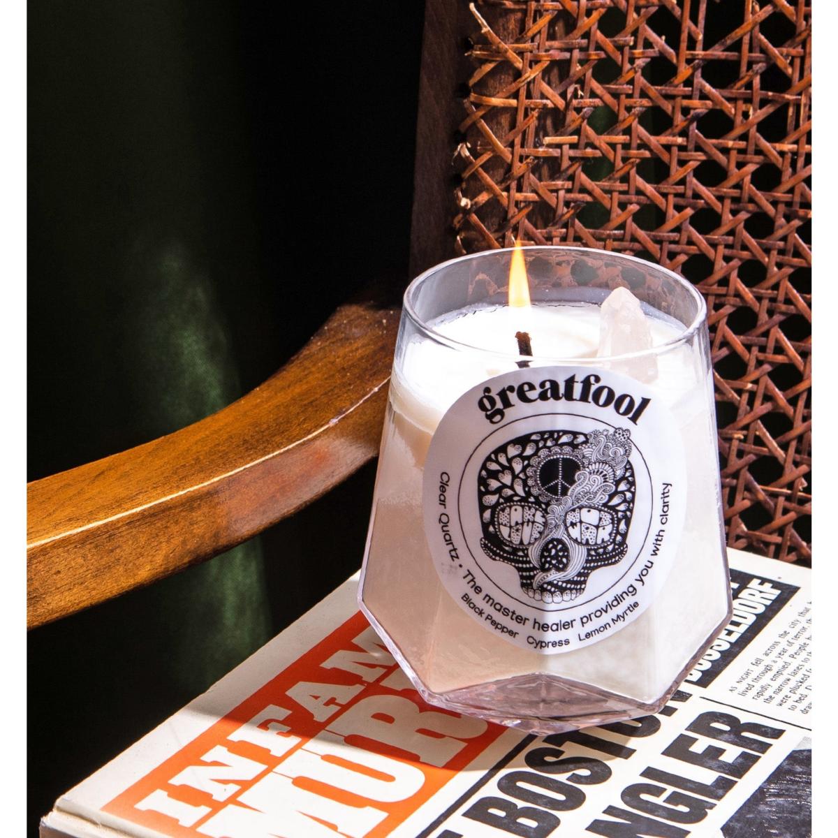 Clear Quartz Revival - Crystal Candle One Size Greatfool – image 4