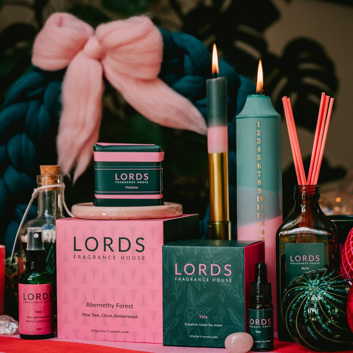 Gold / Green / Pink Oxfordshire Hand Dipped Tapered Candles Lords Fragrance House – image 2