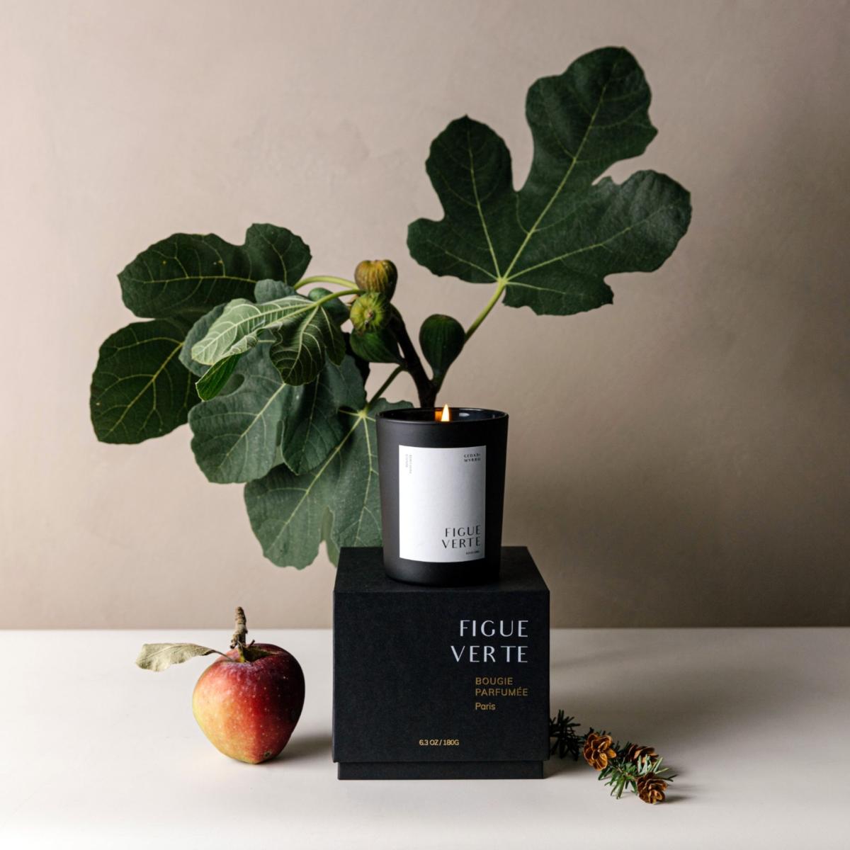 White Figue Verte Bougie Parfumée Cedar and Myrrh – image 2