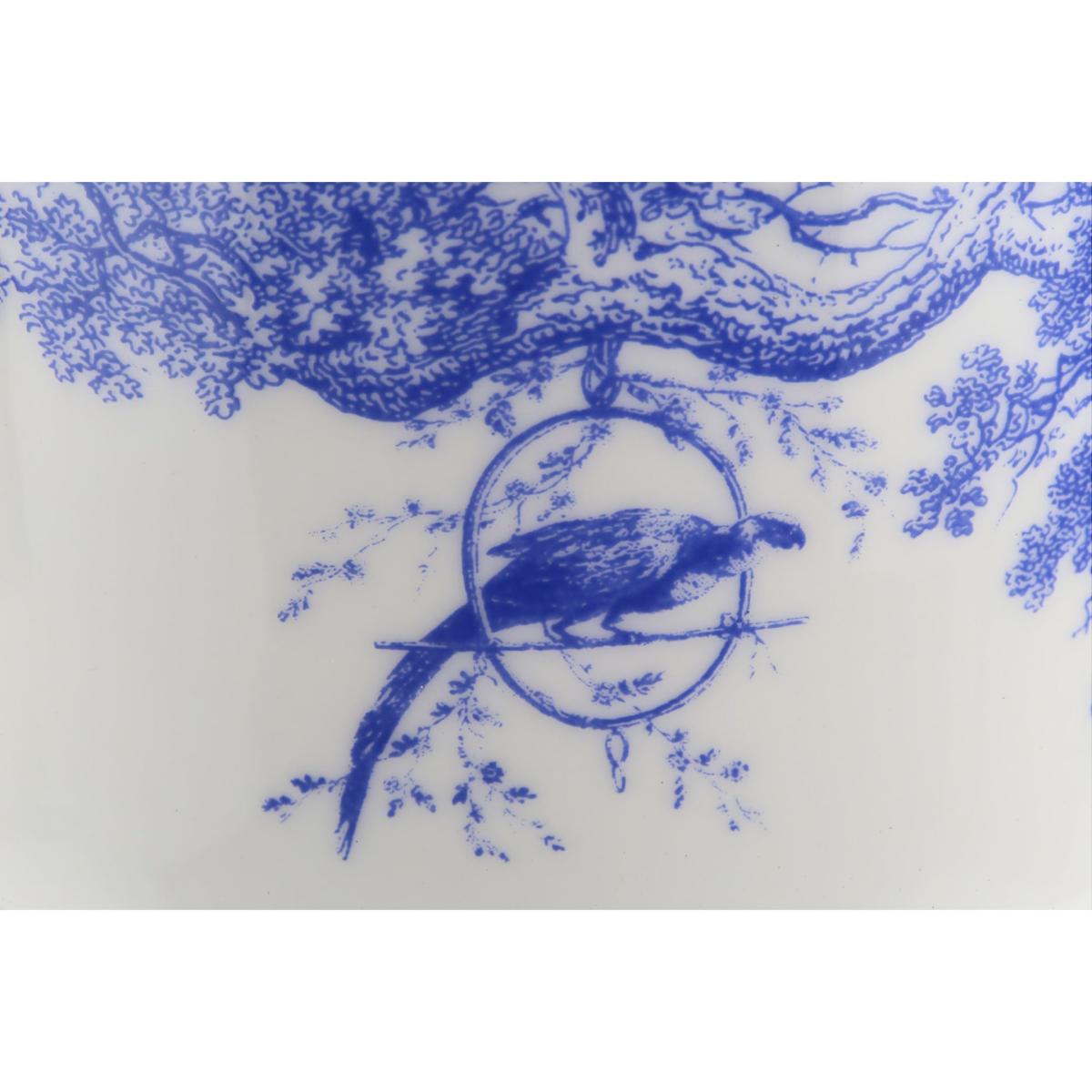 White / Blue Toile De Jouy Candle Castlebird Rose – image 3
