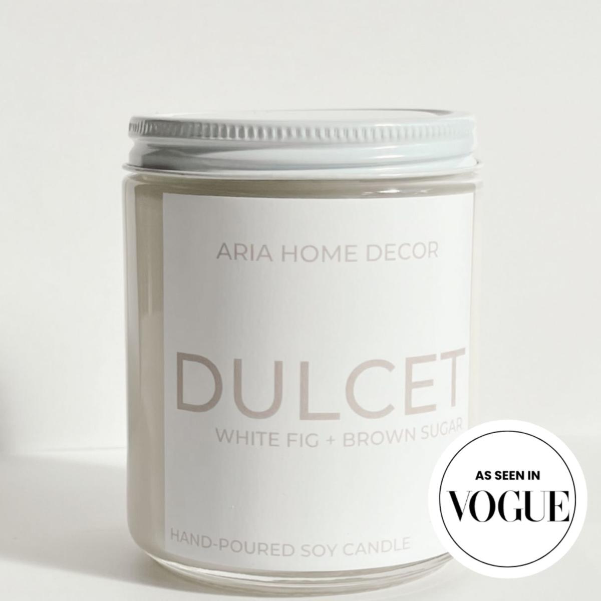 Dulcet Coconut Soy Candle White Fig + Brown Sugar Aria Home Decor – image 2