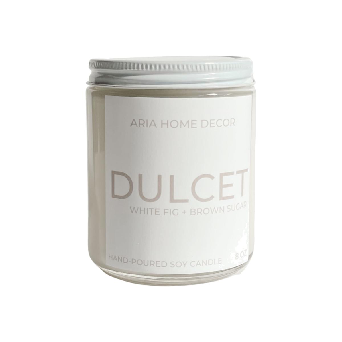 Dulcet Coconut Soy Candle White Fig + Brown Sugar Aria Home Decor – image 1