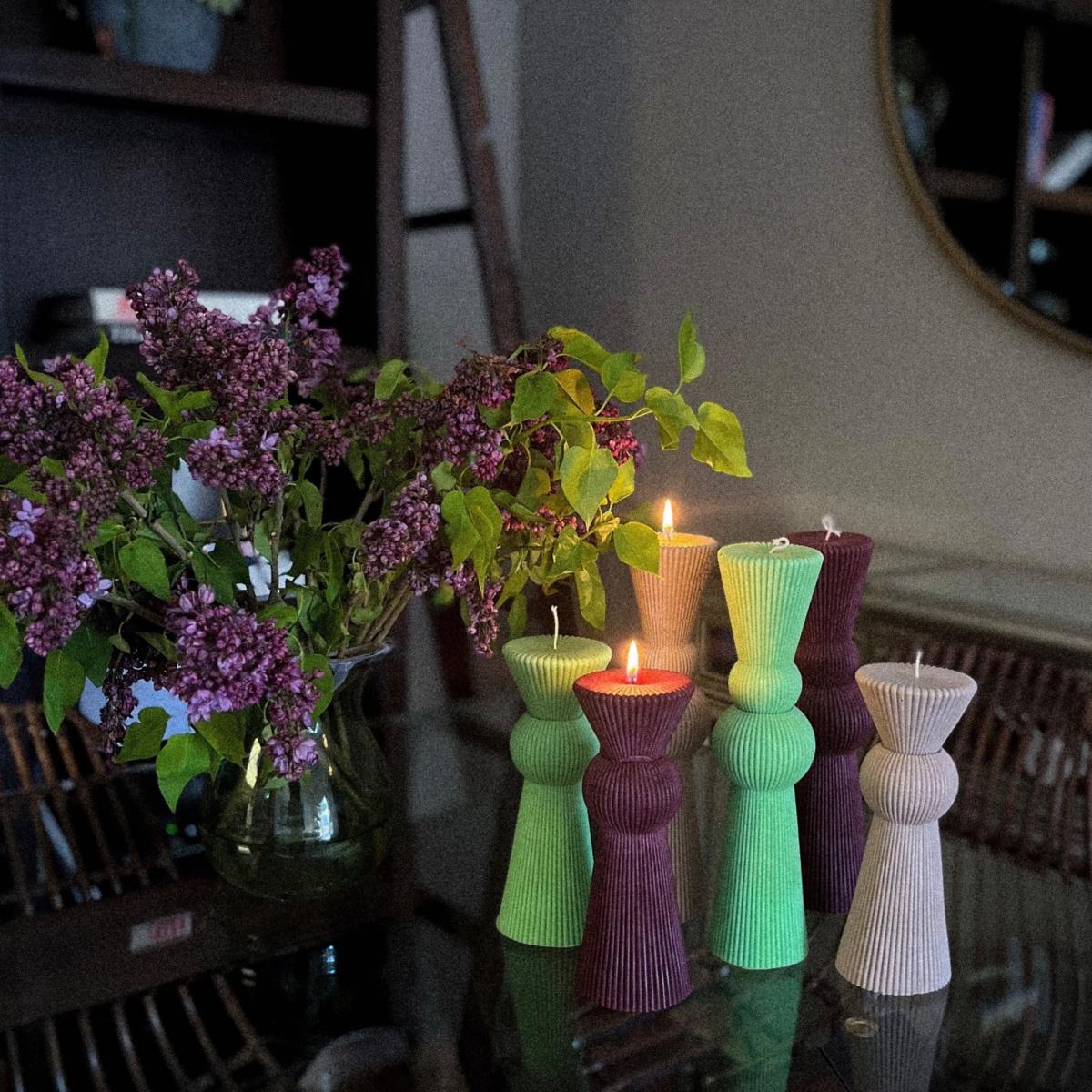 Pillar Candle - Green Neos Candlestudio – image 2