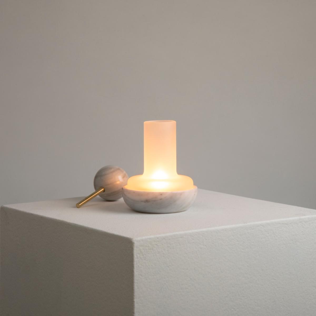 Quinqué Candle Marble White And Jacob – image 2
