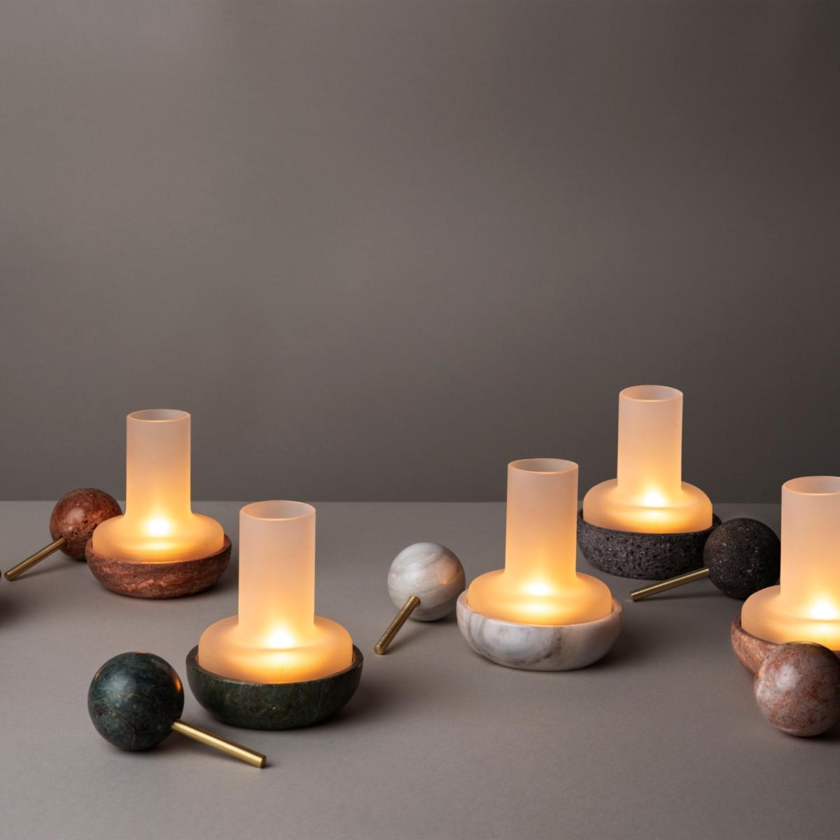 Quinqué Candle Marble White And Jacob – image 4