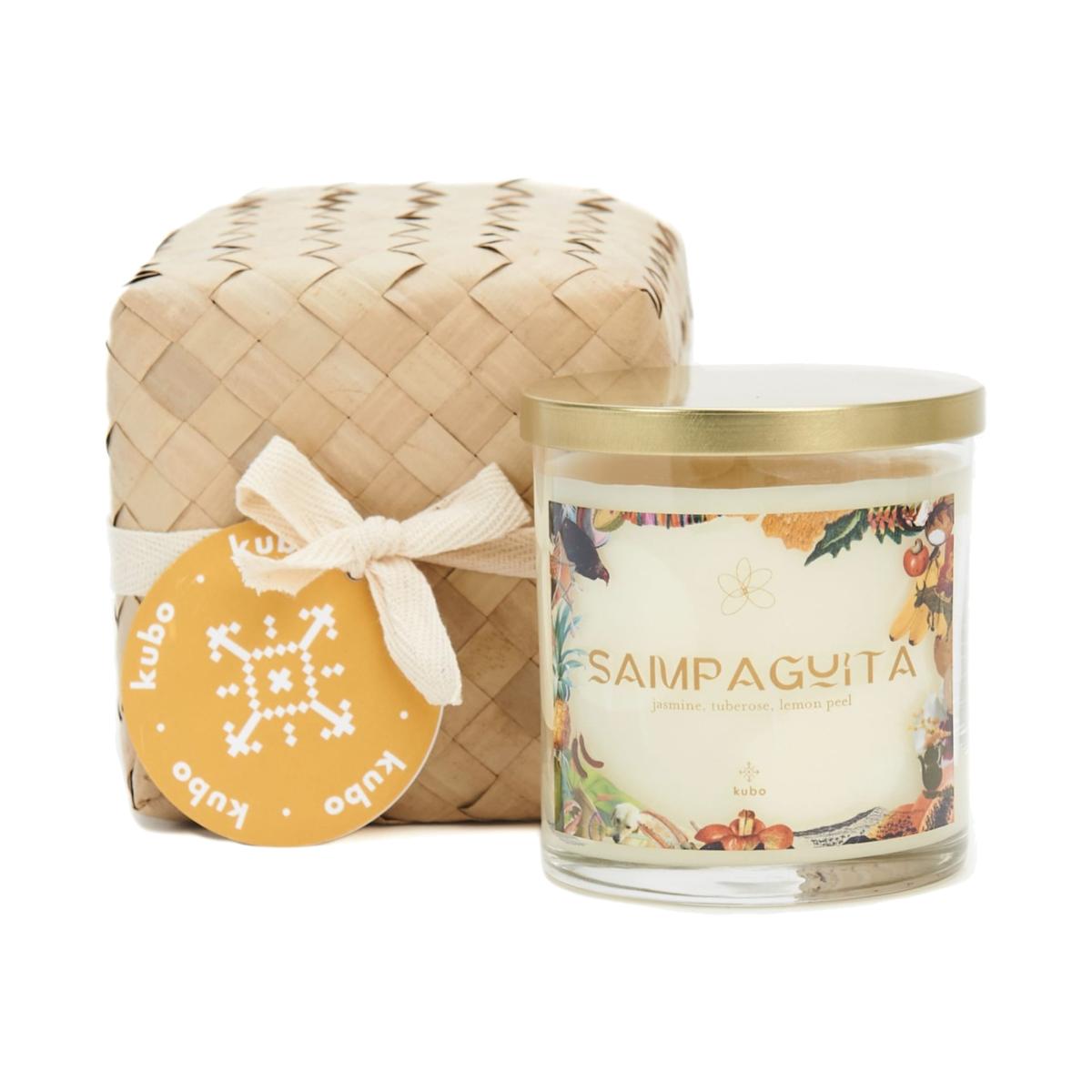 Sampaguita Candle In Palm Leaf Box One Size Kubo – image 1