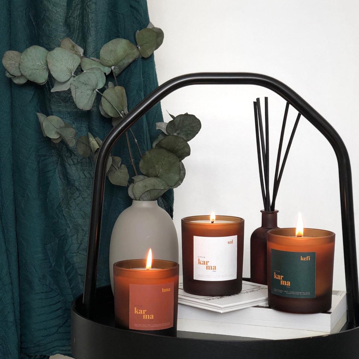 White Sol - Energising Eucalyptus + Lime Refillable Large Candle Little Karma Co. Ltd – image 4
