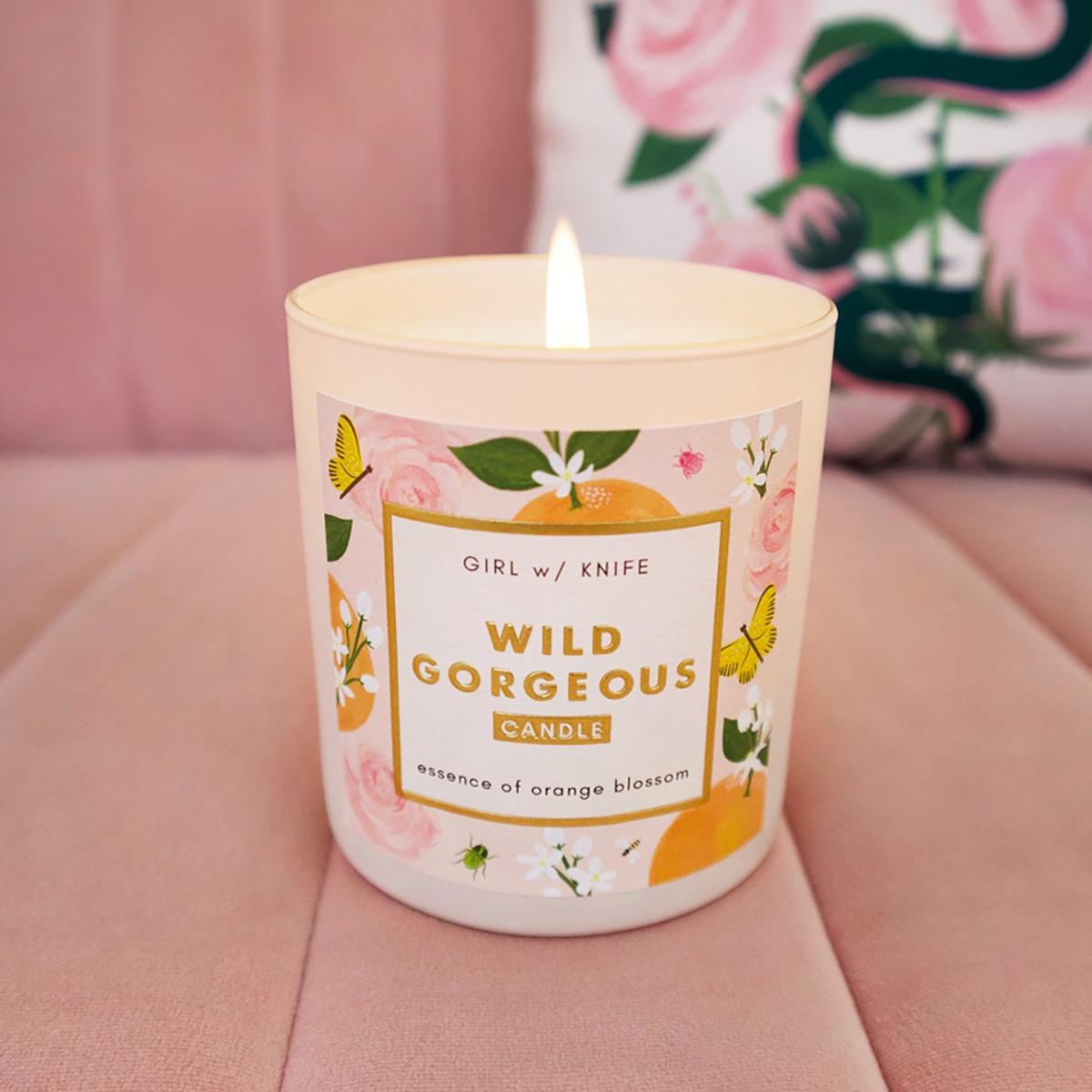 Wild Gorgeous Candle - Essence Of Orange Blossom Girl W/ Knife – image 2