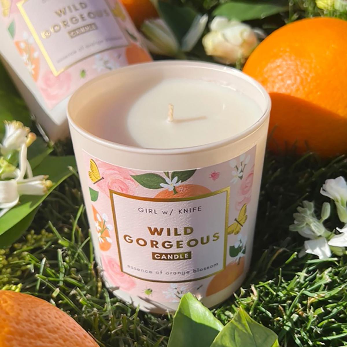 Wild Gorgeous Candle - Essence Of Orange Blossom Girl W/ Knife – image 4