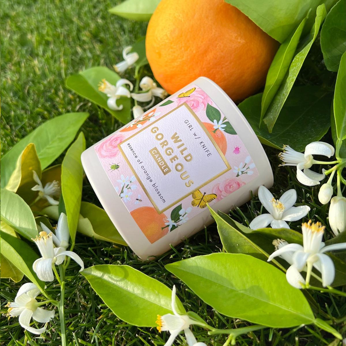 Wild Gorgeous Candle - Essence Of Orange Blossom Girl W/ Knife – image 5
