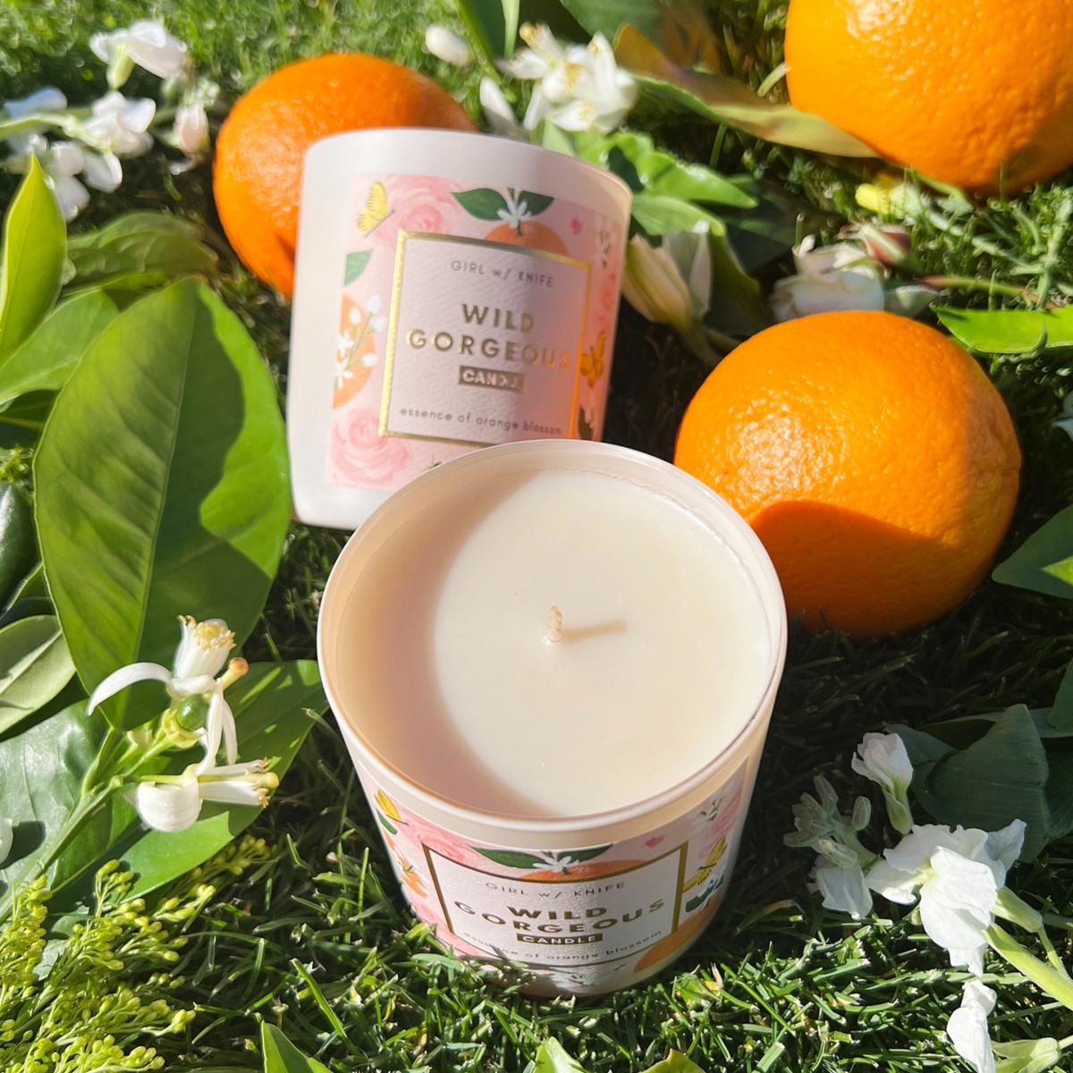 Wild Gorgeous Candle - Essence Of Orange Blossom Girl W/ Knife – image 6