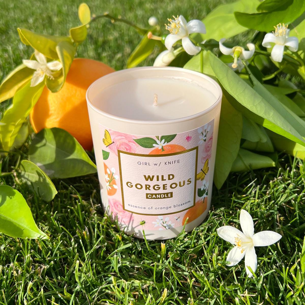 Wild Gorgeous Candle - Essence Of Orange Blossom Girl W/ Knife – image 8