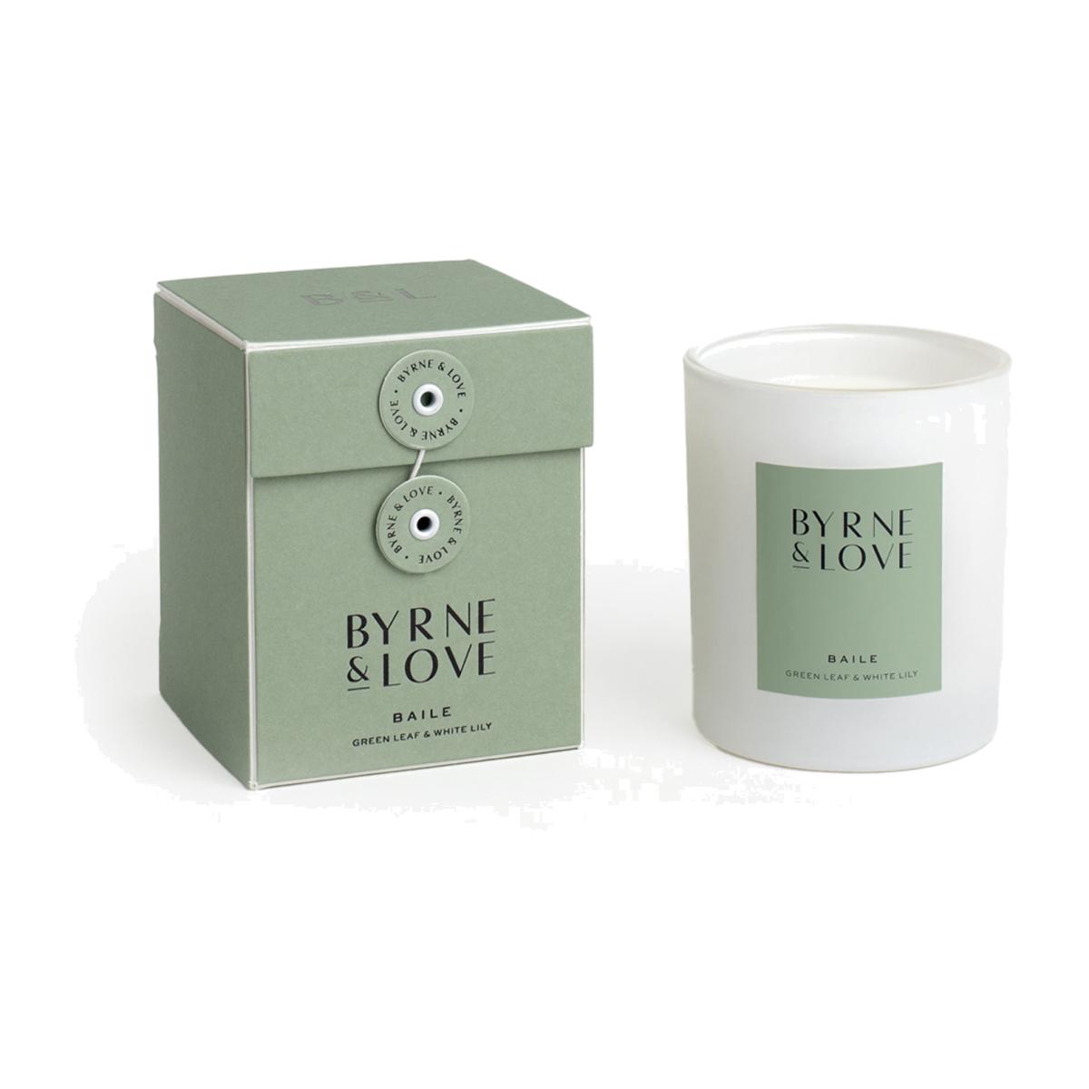 Neutrals Baile - Green Leaf & White Lily Candle Large One Size Byrne & Love Luxury Candles