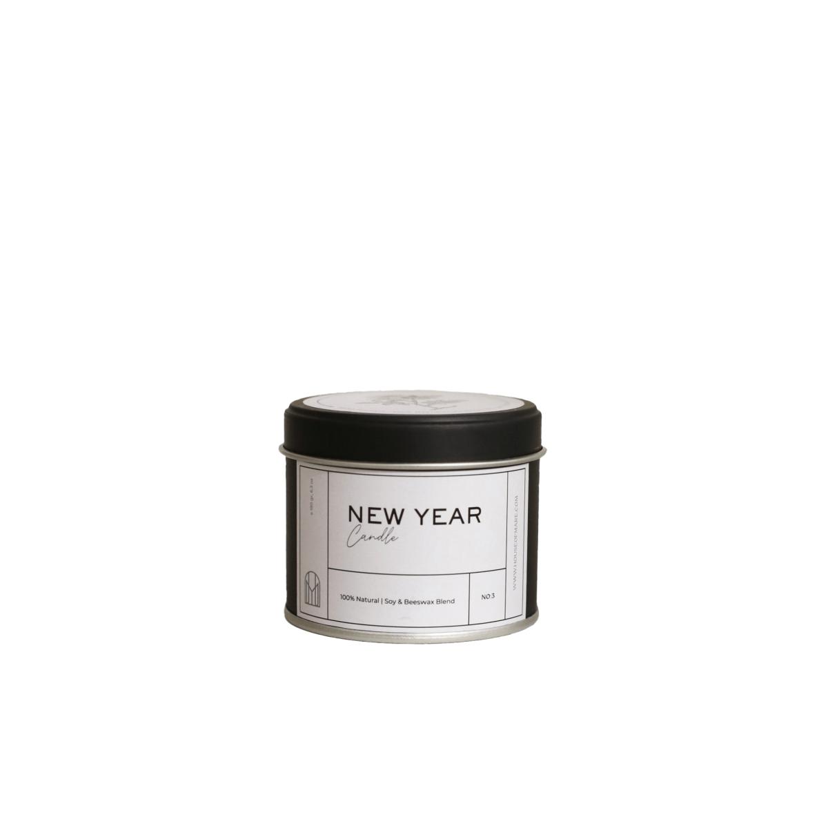Neutrals New Year Candle Handmade Organic Soy & Beeswax House of Mare – image 2
