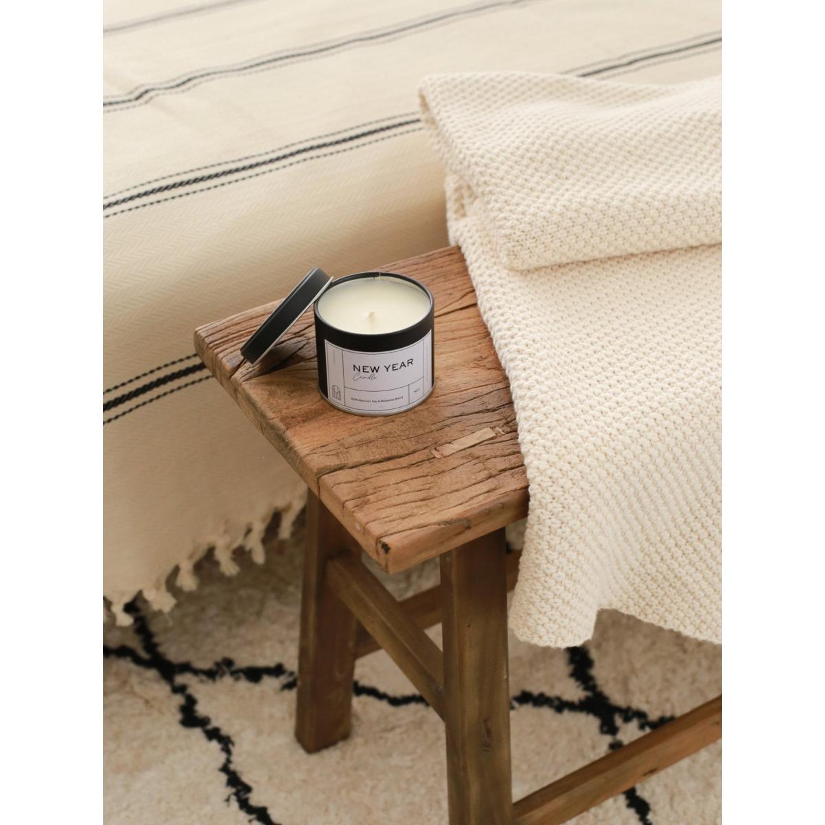 Neutrals New Year Candle Handmade Organic Soy & Beeswax House of Mare – image 3