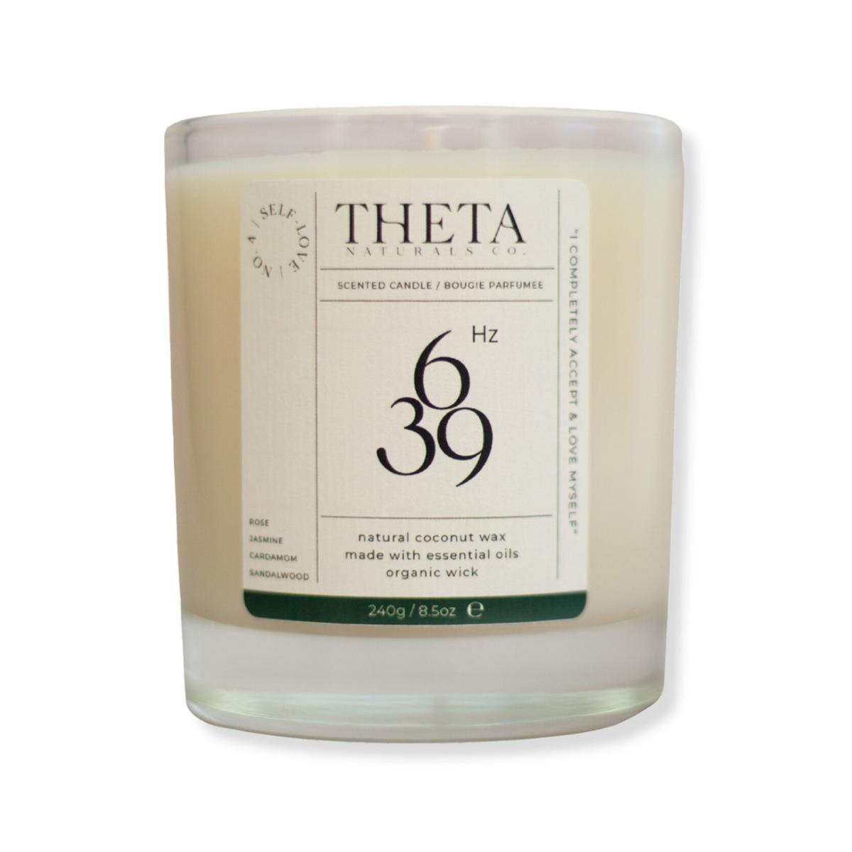 Neutrals 639Hz Self-Love Candle - Rose, Jasmine, Sandalwood & Cardamom - 240G/8.5Oz Theta Naturals Co. – image 2